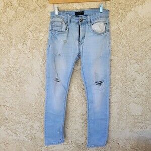 Steve's Jeans Men's Stretch Slim Fit Light Blue Skinny Jeans Size 28/30